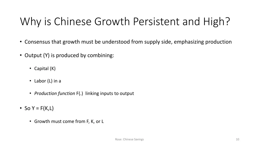 why is chinese growth persistent and high