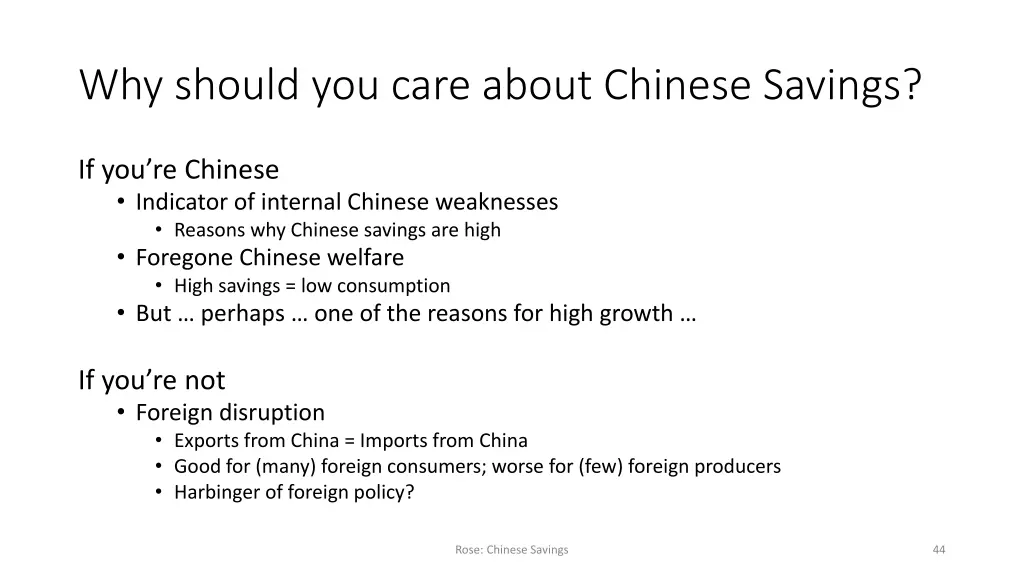 why should you care about chinese savings