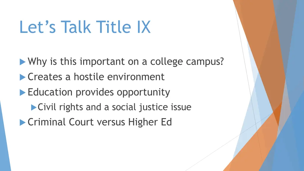 let s talk title ix 1