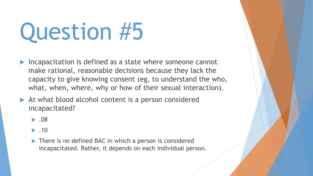 question 5