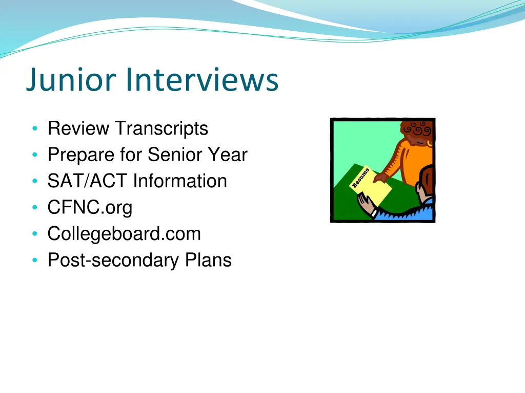 junior interviews