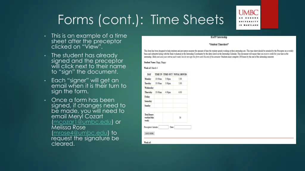 forms cont time sheets