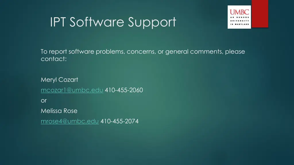 ipt software support