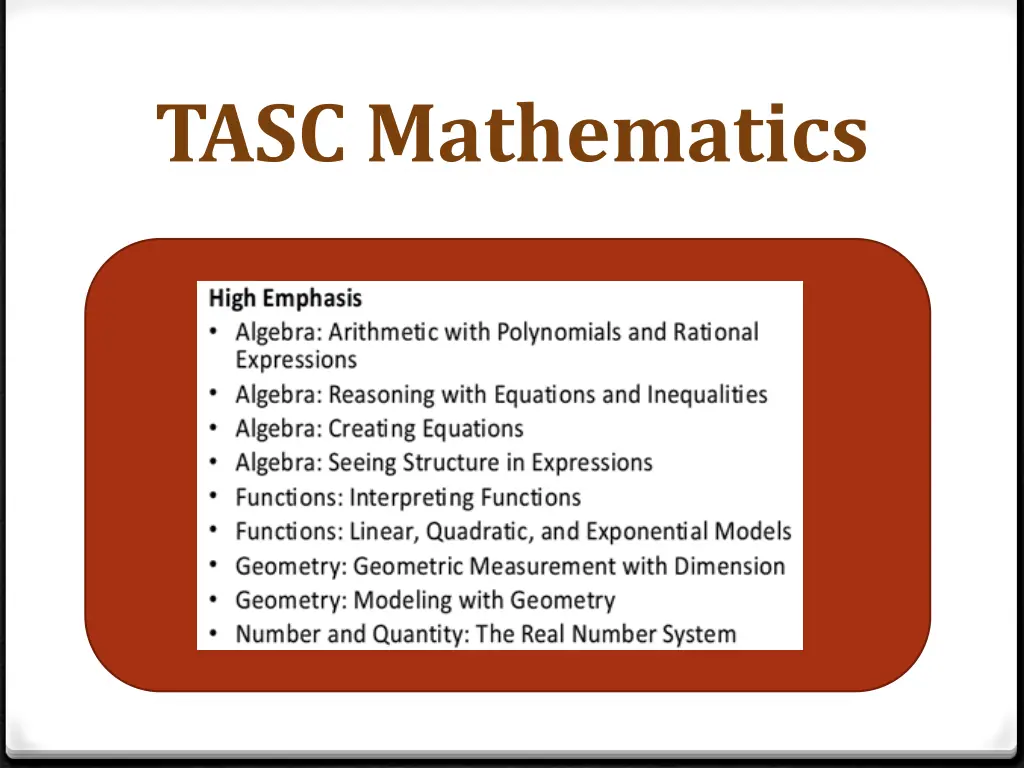 tasc mathematics