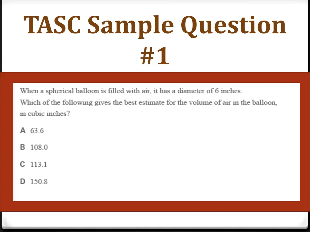 tasc sample question 1