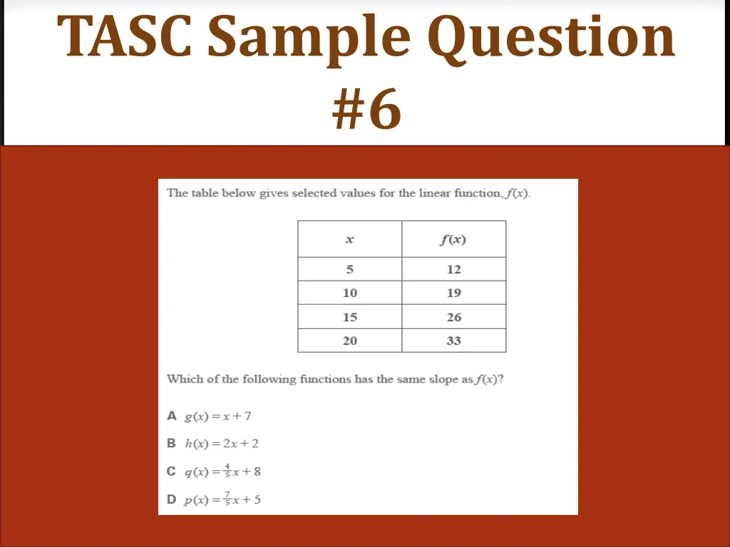 tasc sample question 6