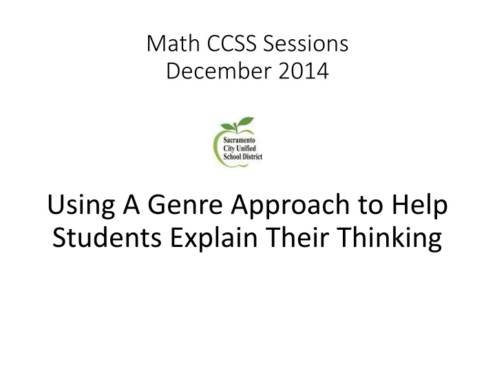 math ccss sessions december 2014