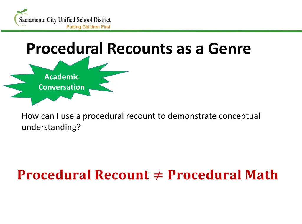 procedural recounts as a genre