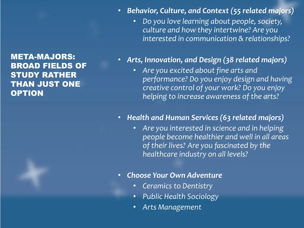 behavior culture and context 55 related majors