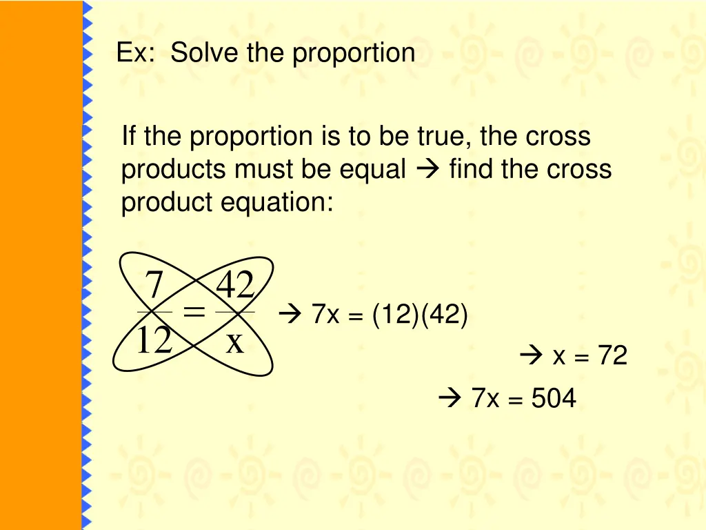 ex solve the proportion