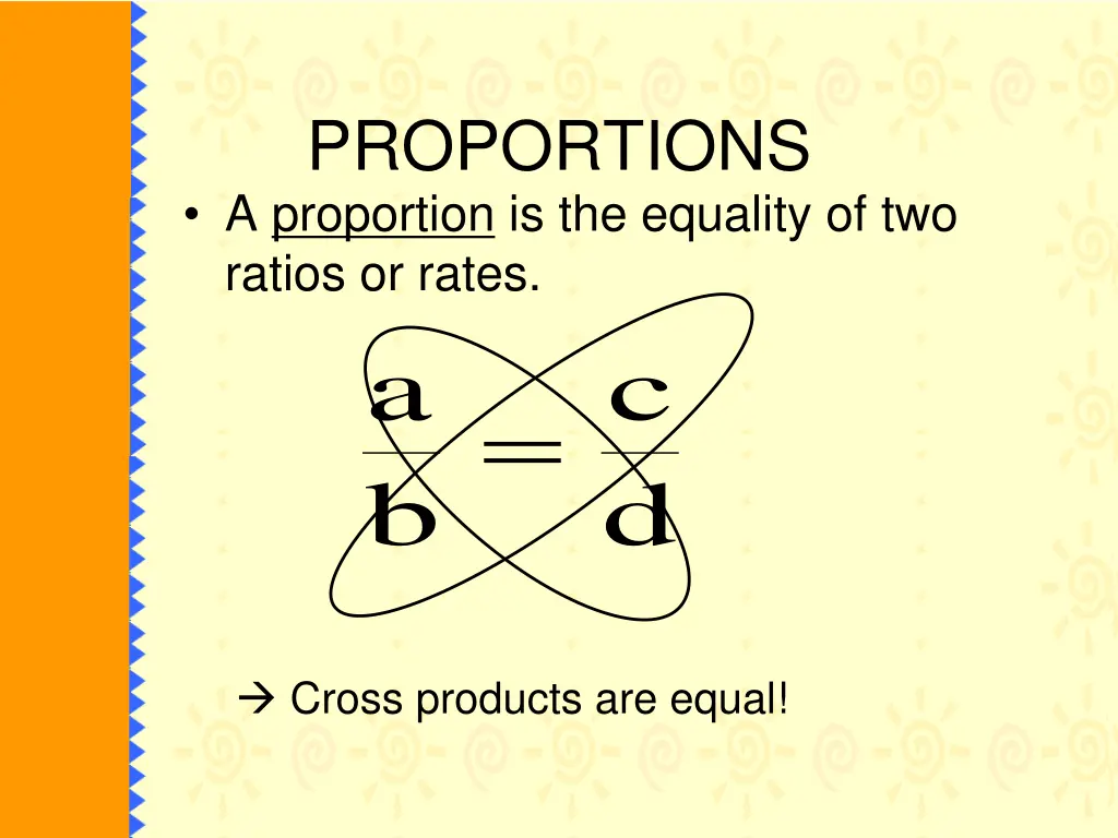 proportions a proportion is the equality