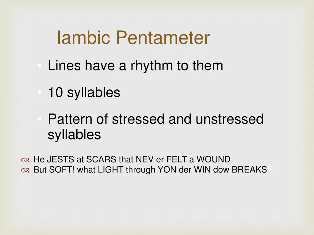 iambic pentameter