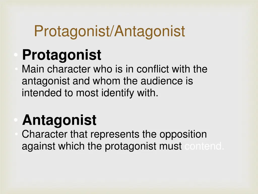 protagonist antagonist