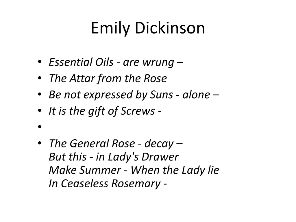 emily dickinson