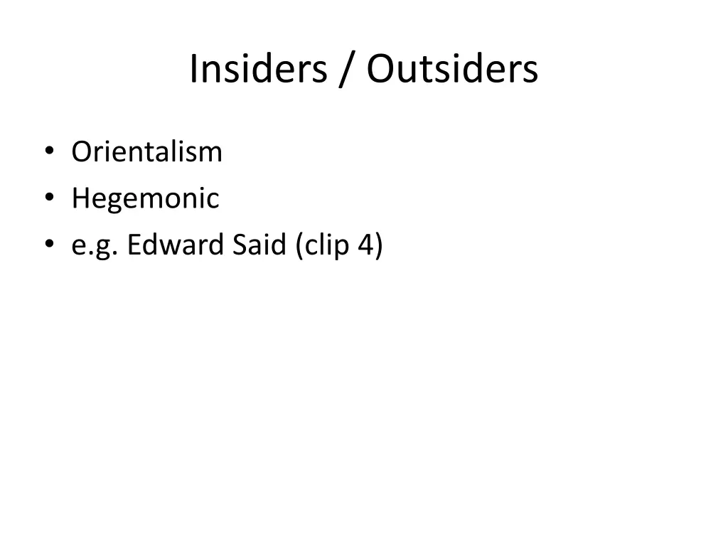 insiders outsiders