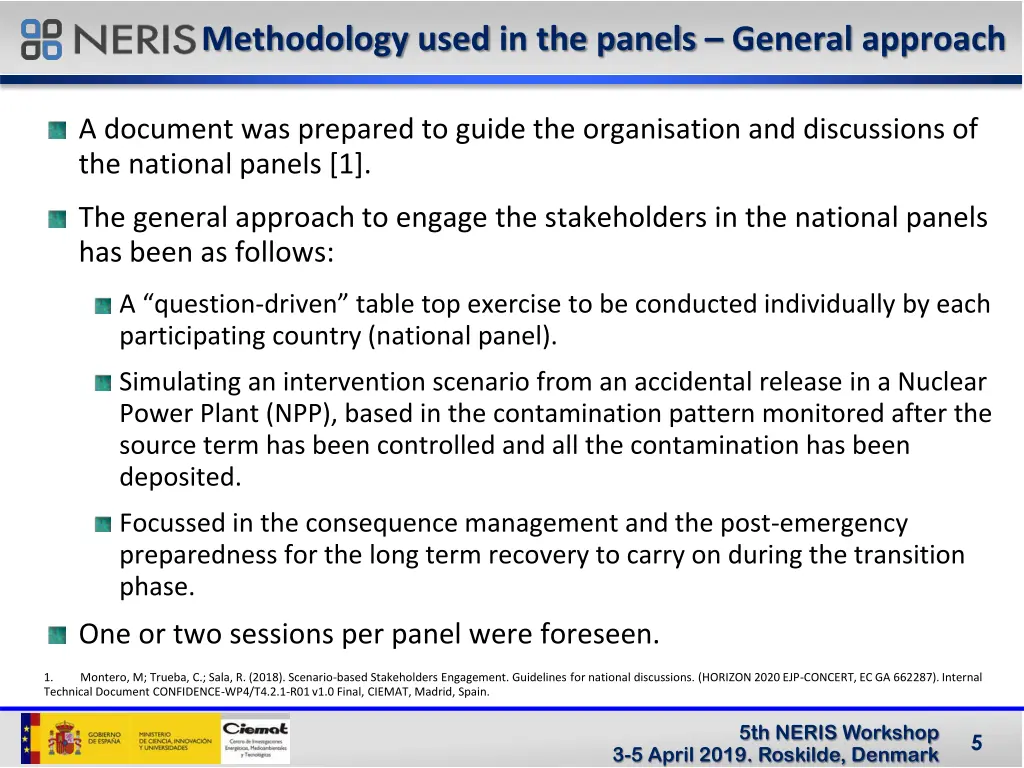 methodology used in the panels general approach