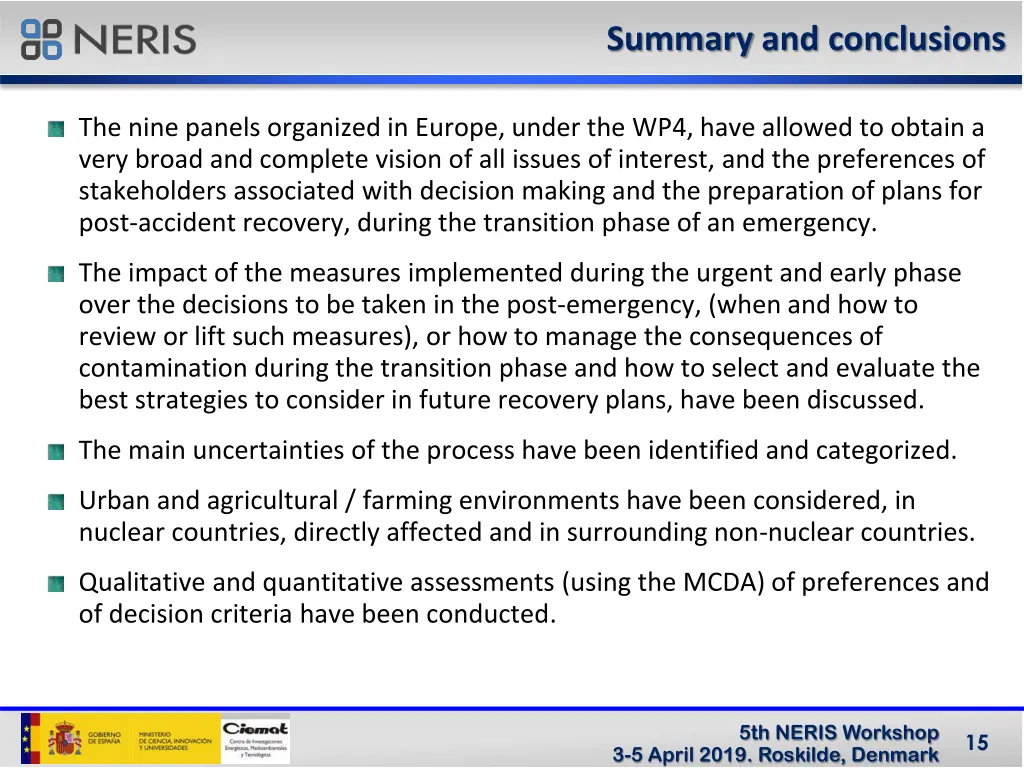 summary and conclusions