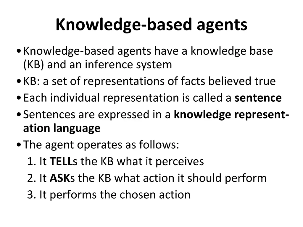 knowledge based agents 1