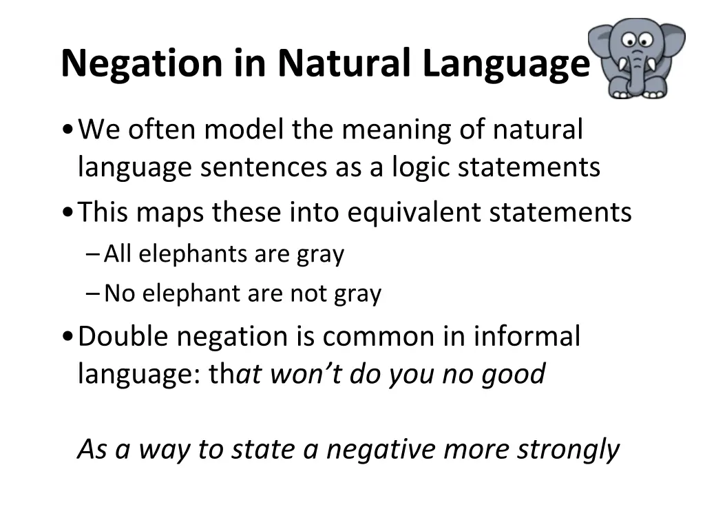 negation in natural language