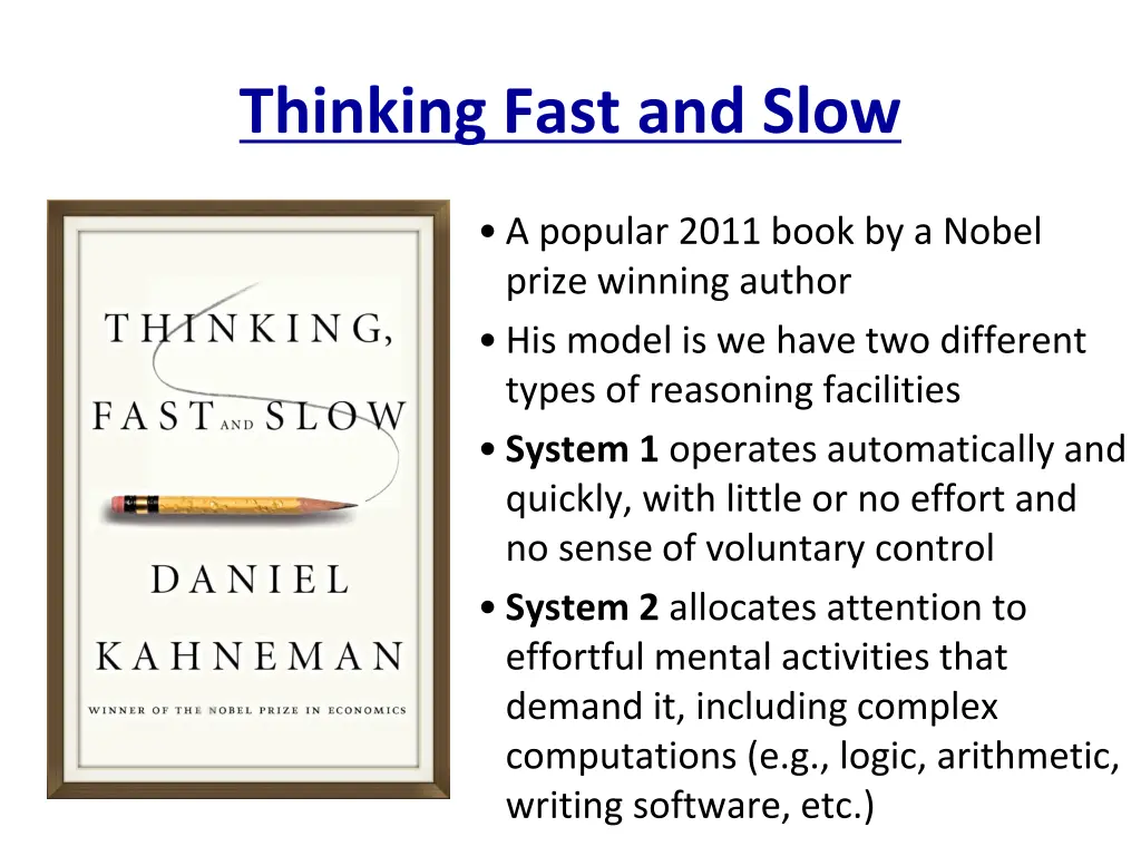 thinking fast and slow