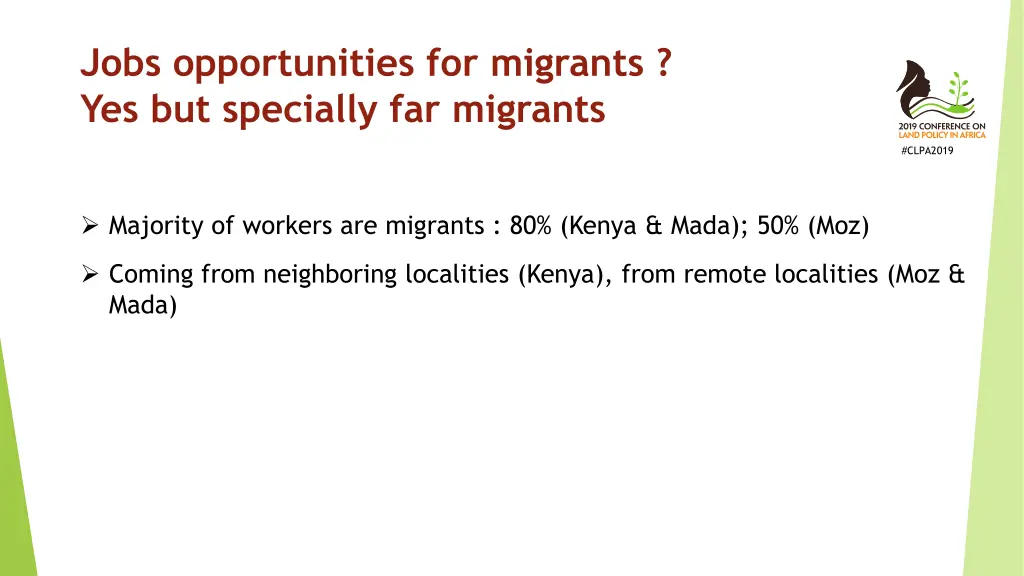 jobs opportunities for migrants yes but specially