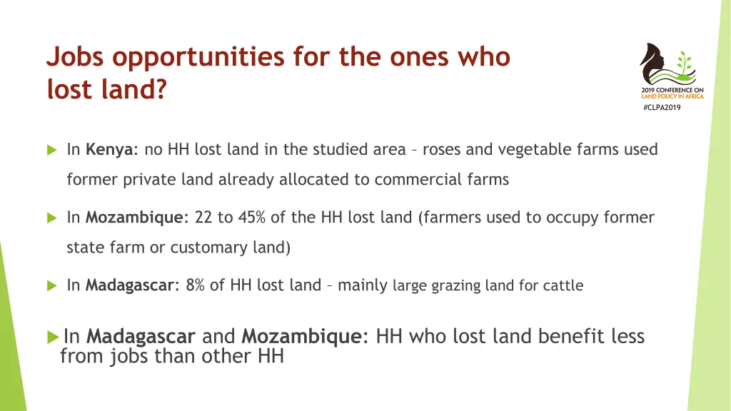 jobs opportunities for the ones who lost land