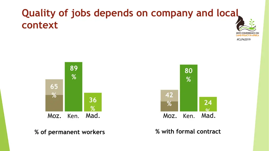 quality of jobs depends on company and local