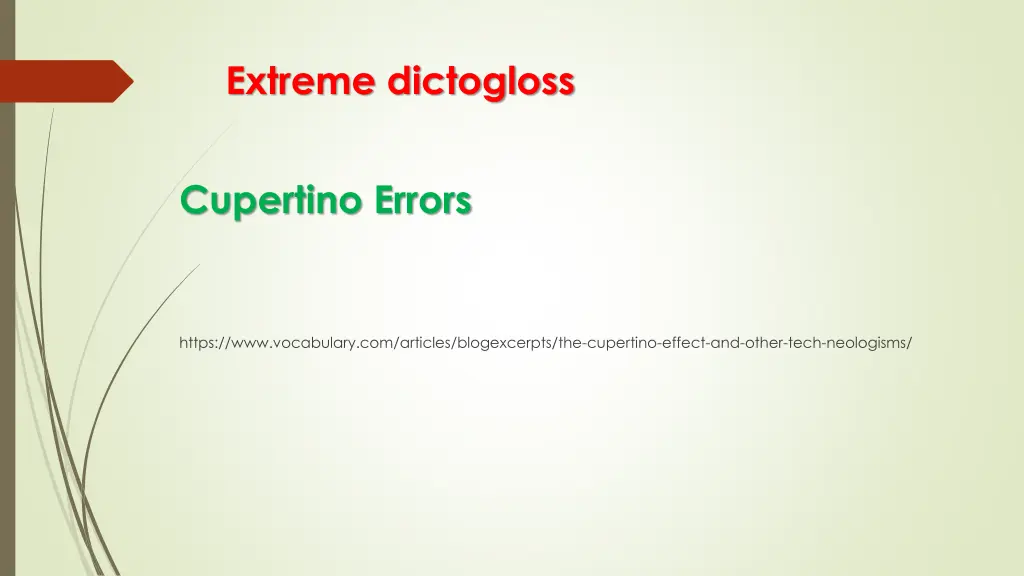 extreme dictogloss