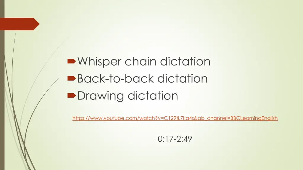 whisper chain dictation back to back dictation