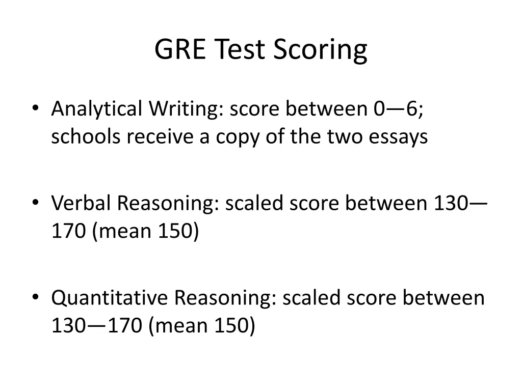 gre test scoring