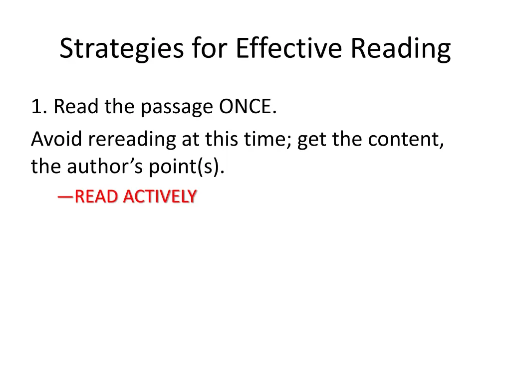 strategies for effective reading 1