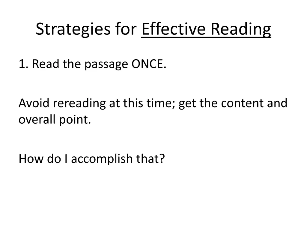 strategies for effective reading