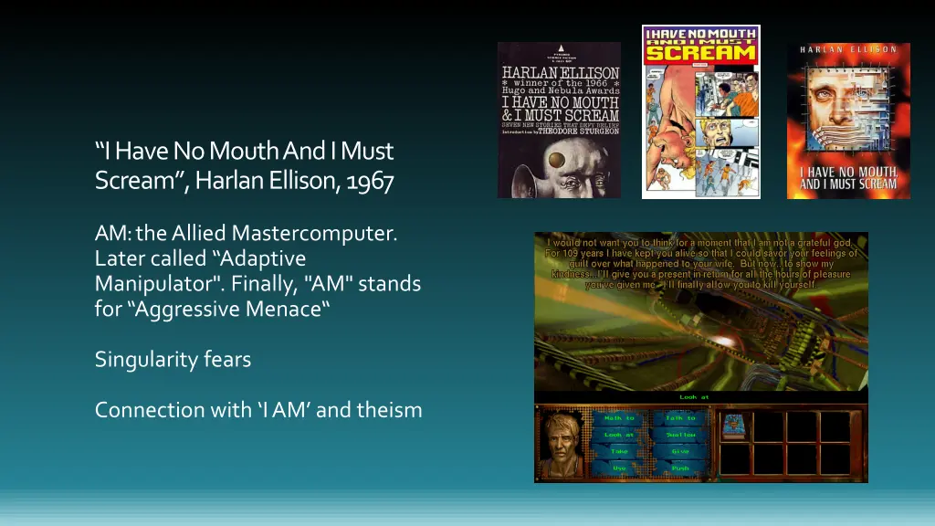 i have no mouth and i must scream harlan ellison