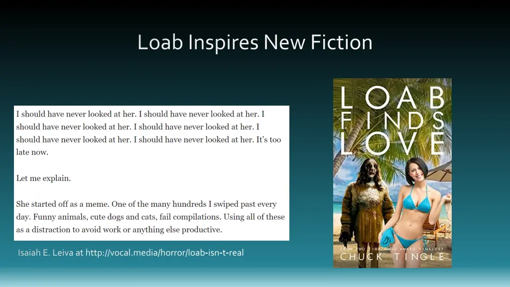 loab inspires new fiction