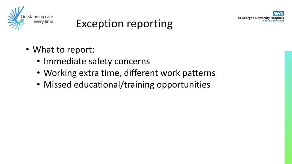 exception reporting 1