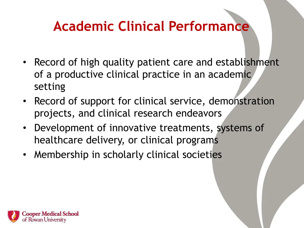 academic clinical performance