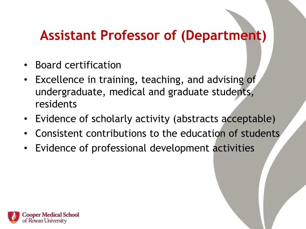 assistant professor of department