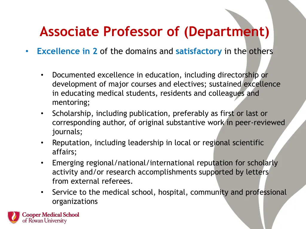 associate professor of department