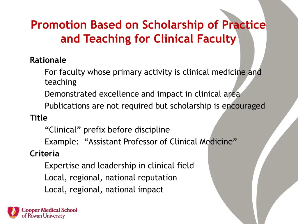 promotion based on scholarship of practice