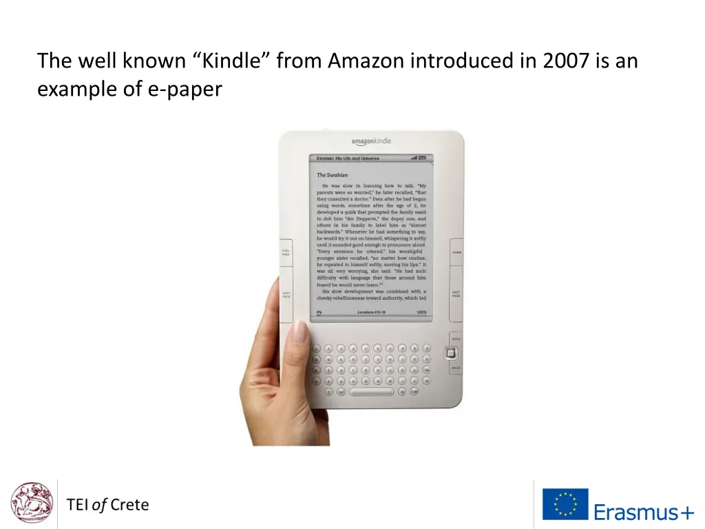 the well known kindle from amazon introduced