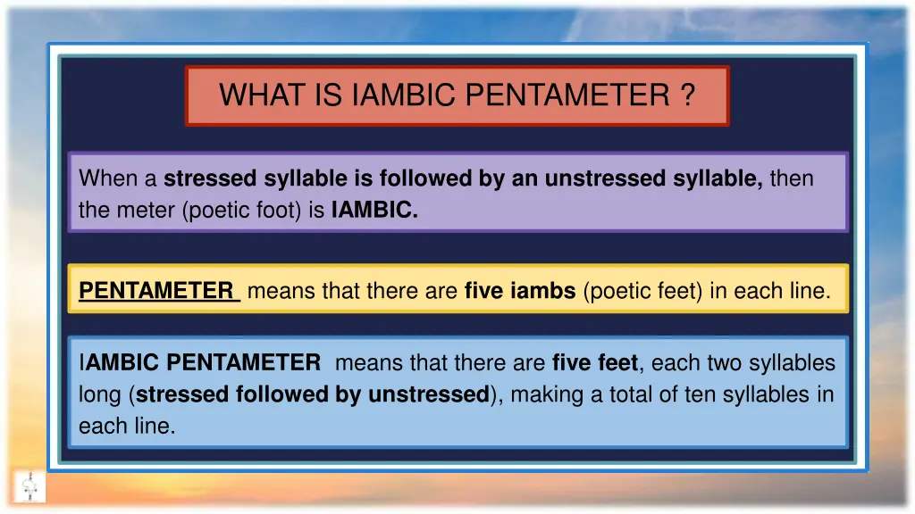 what is iambic pentameter