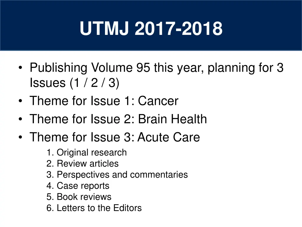 utmj 2017 2018