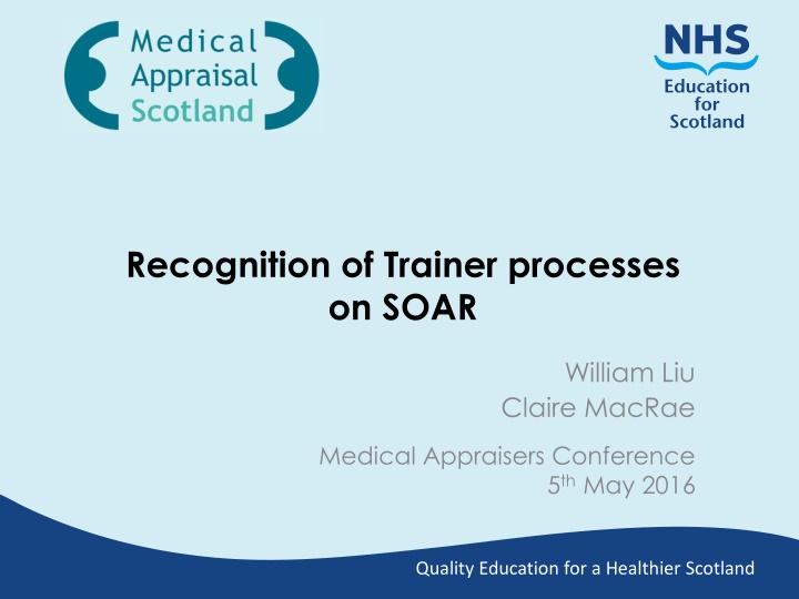 recognition of trainer processes on soar