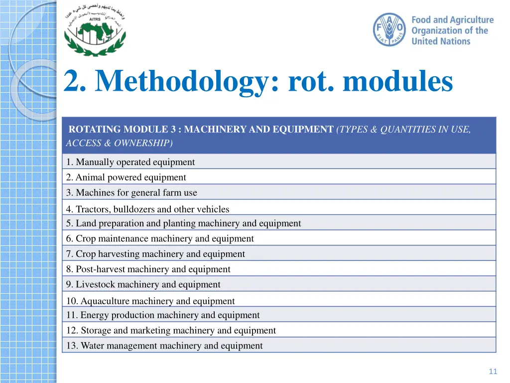 2 methodology rot modules 2