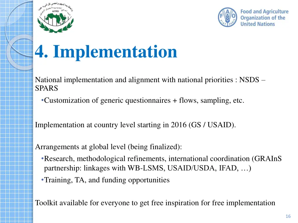 4 implementation