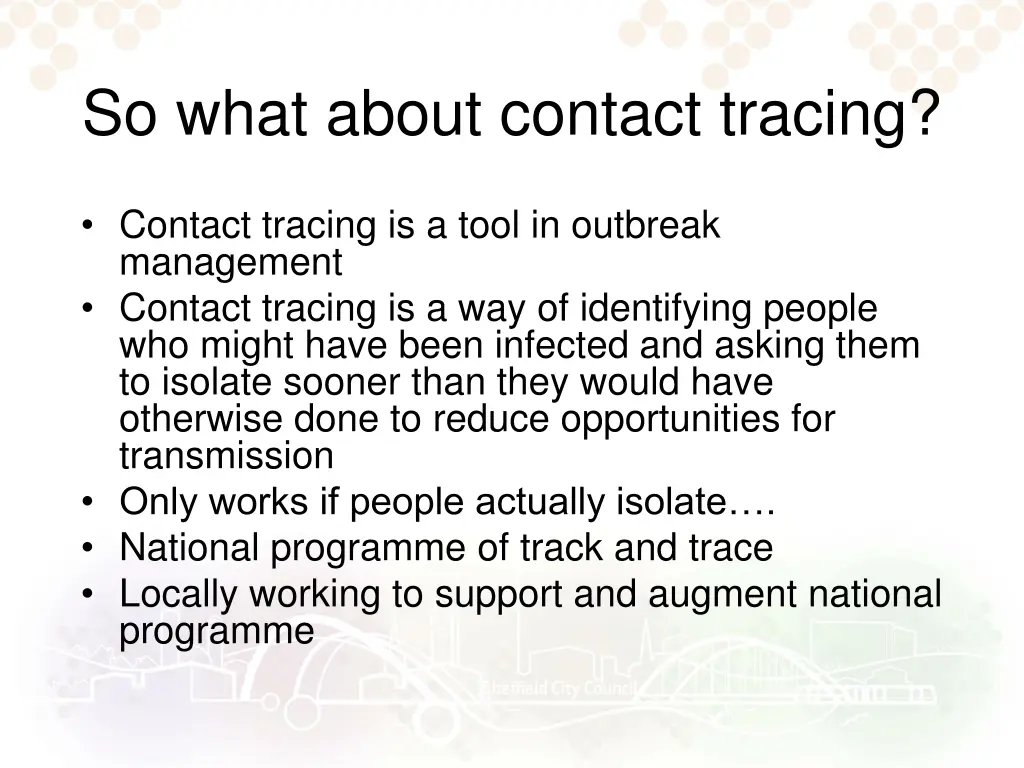 so what about contact tracing