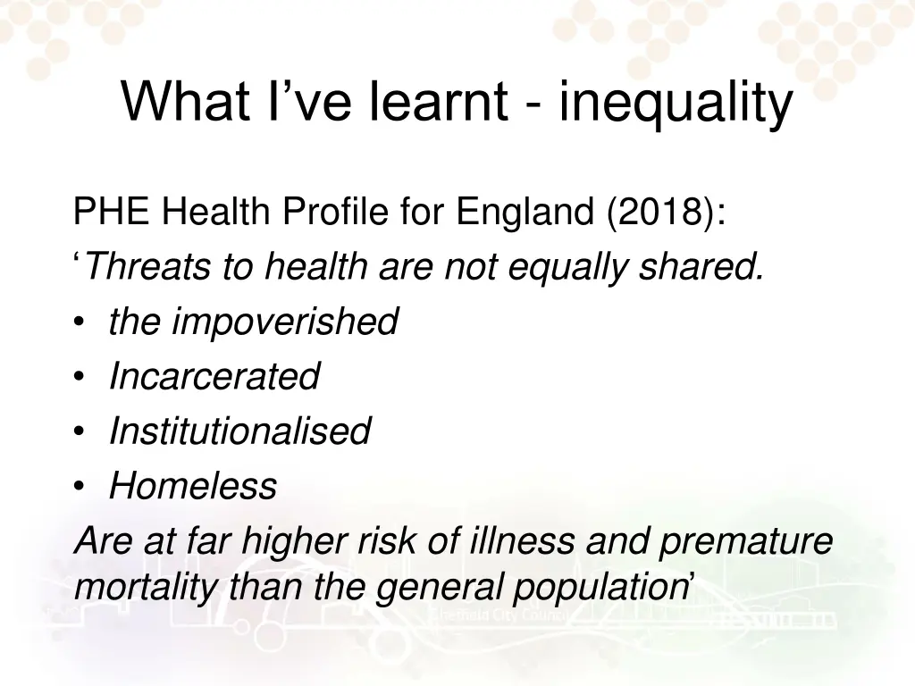 what i ve learnt inequality