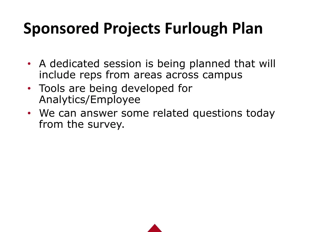 sponsored projects furlough plan