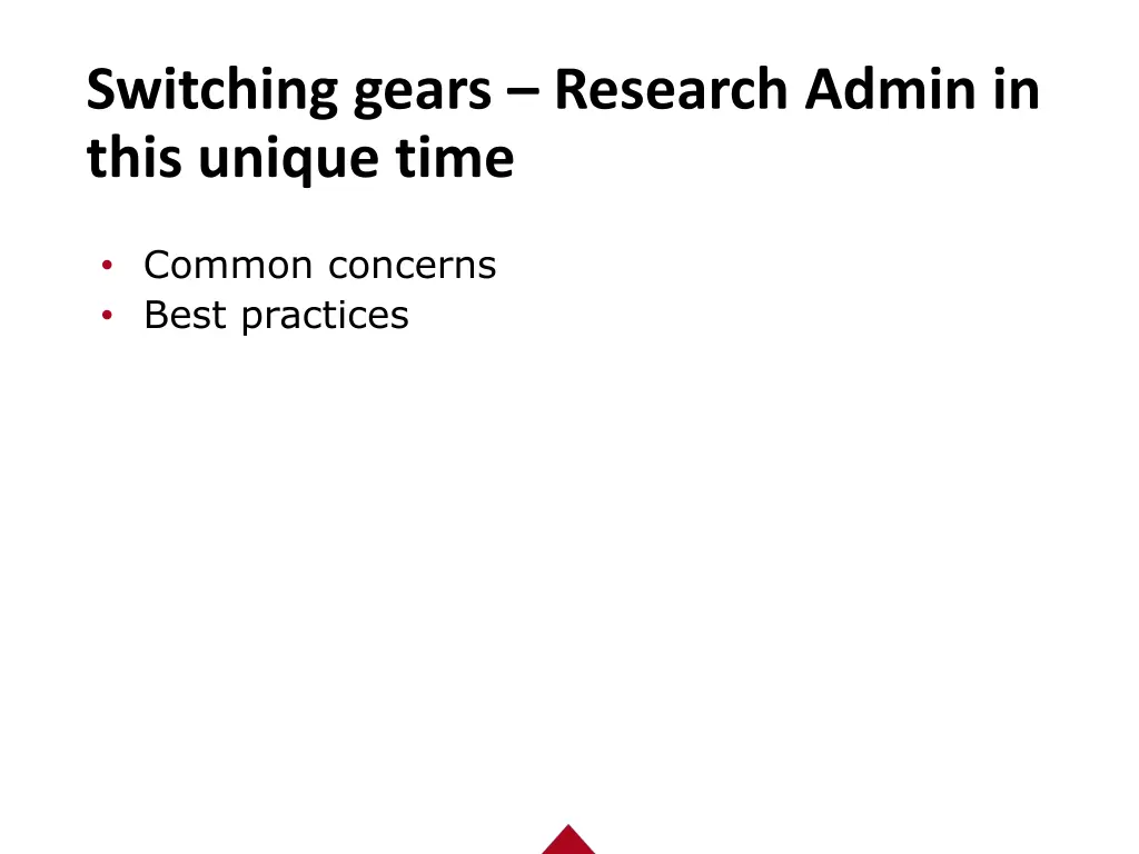 switching gears research admin in this unique time