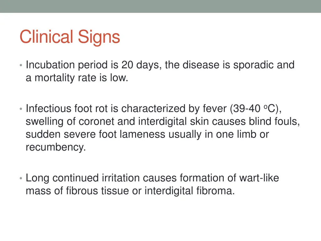 clinical signs